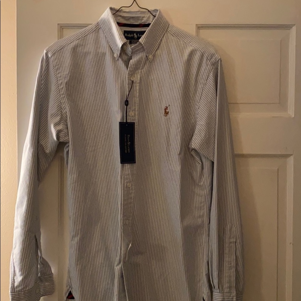 Classic fit striped Polo oxford